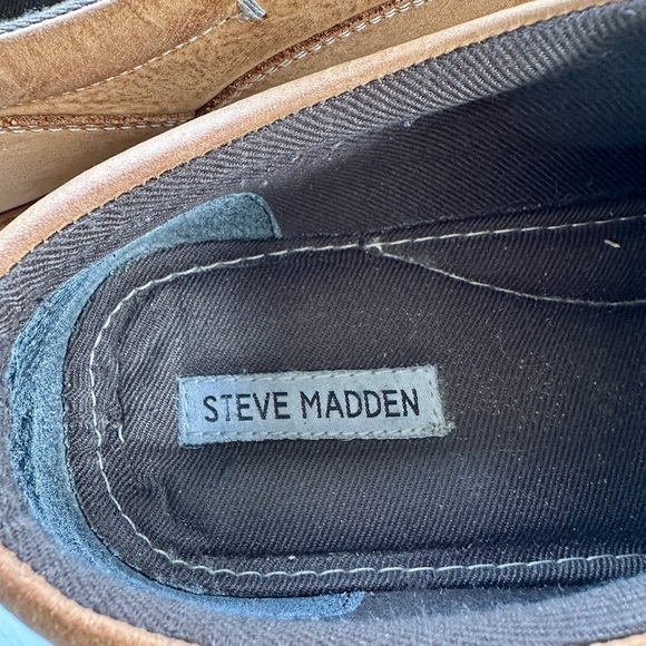 STEVE MADDEN, MENS HARPOON, TAN LEATHER OXFORDS. LACE-UP, SIZE 12 main image 7